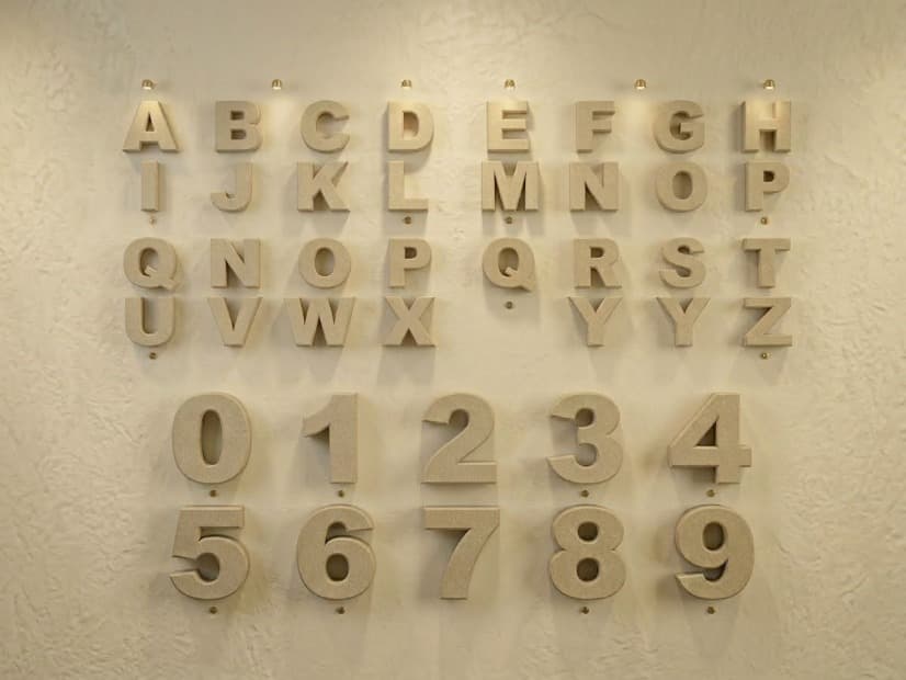 Letras decorativas em acrílico